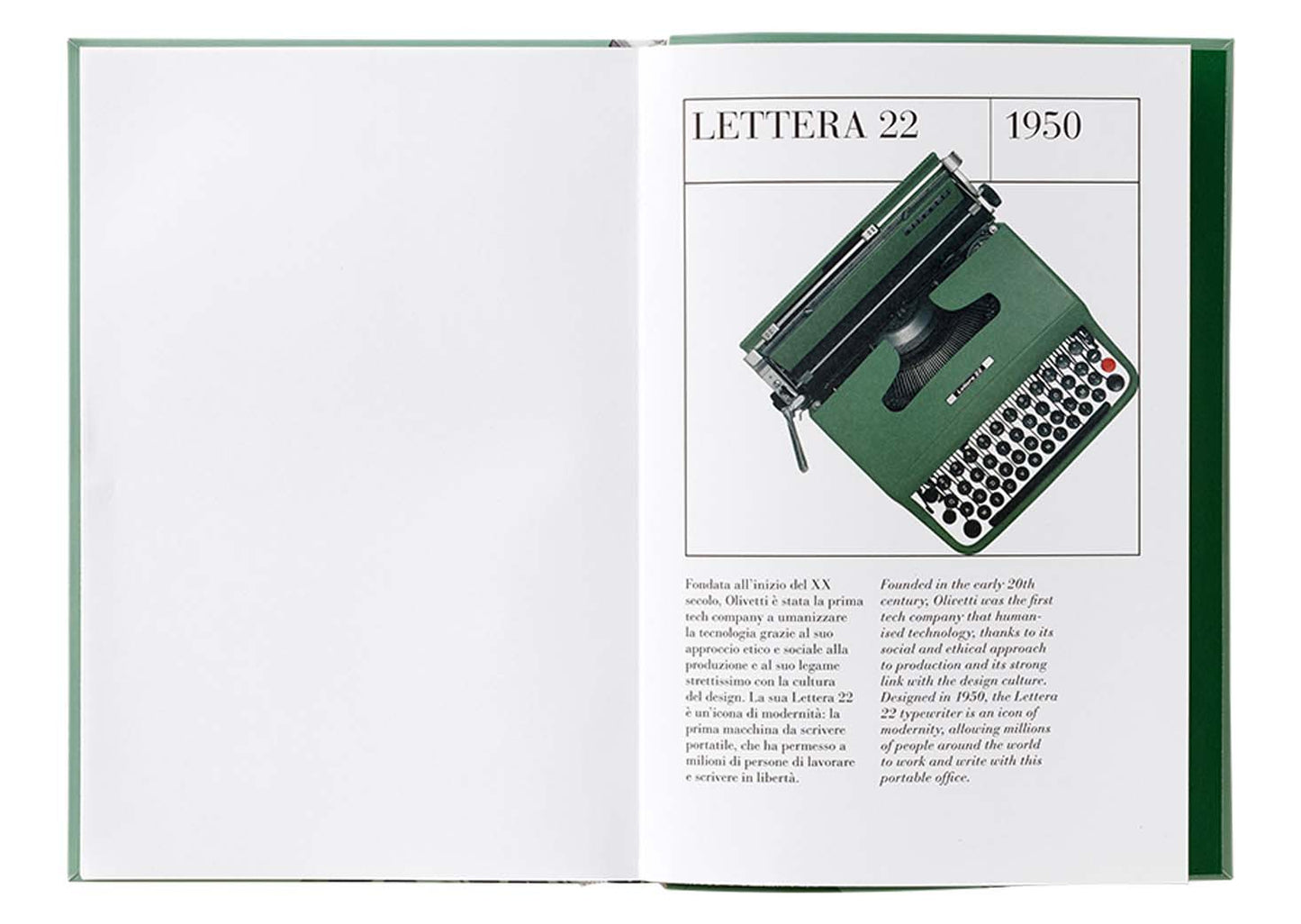 Olivetti Tribute Notebook - Lettera 22 - Hard Cover