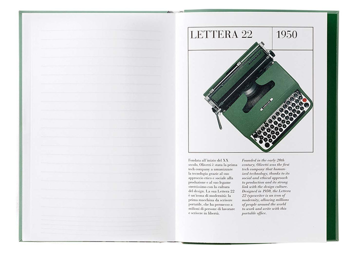 Olivetti Tribute Notebook - Lettera 22 - Hard Cover