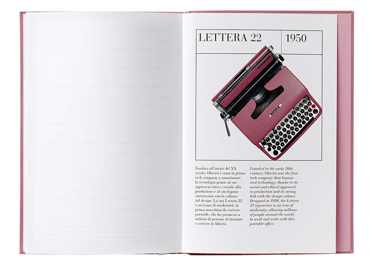Olivetti Tribute Notebook - Lettera 22 - Hard Cover